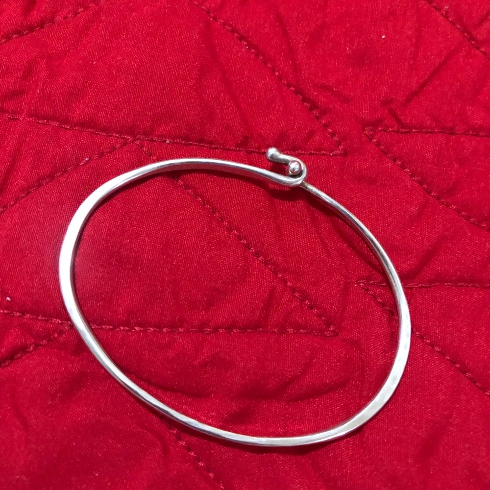 James Avery Hammered Hook on Bracelet Silver